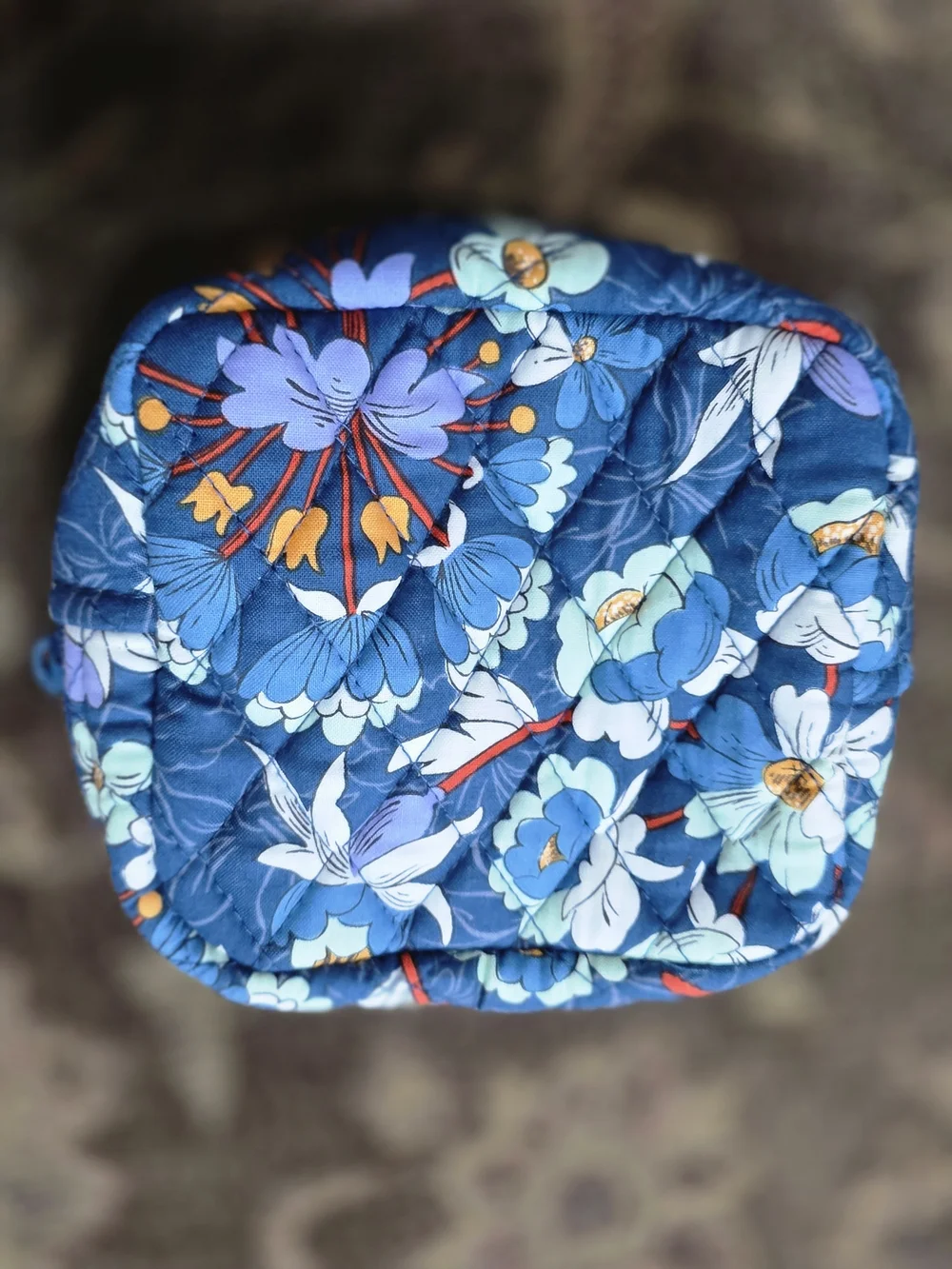 Vera Bradley Navy Blue Floral Quilted Bedding